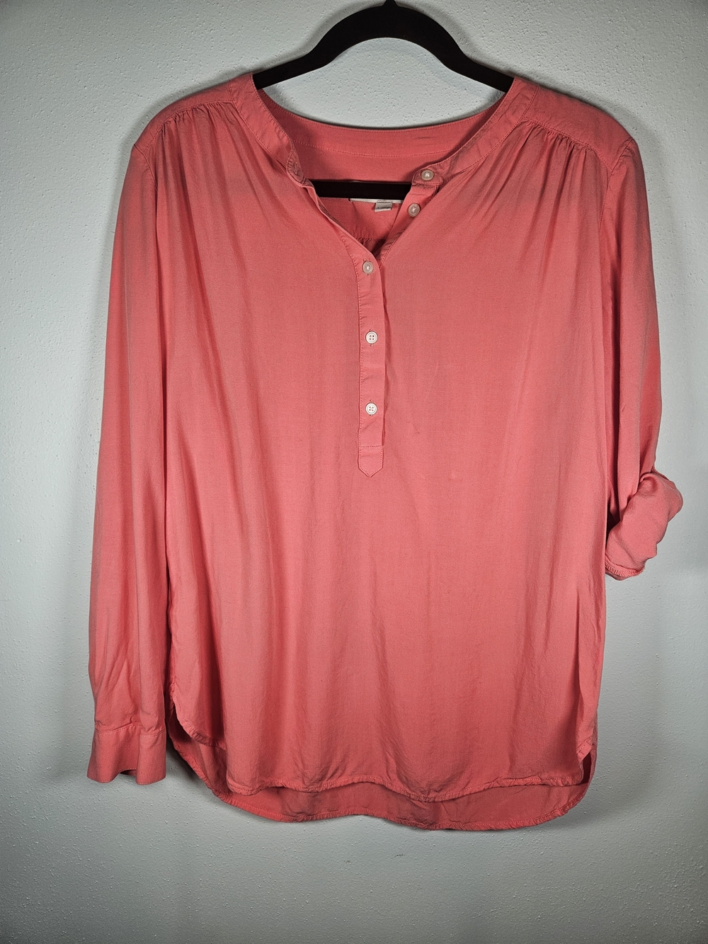 LOFT Rayon Blouse in Pink Size Small
